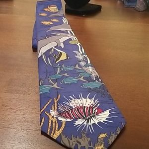 WWF Below the waves Coral Reef Tie